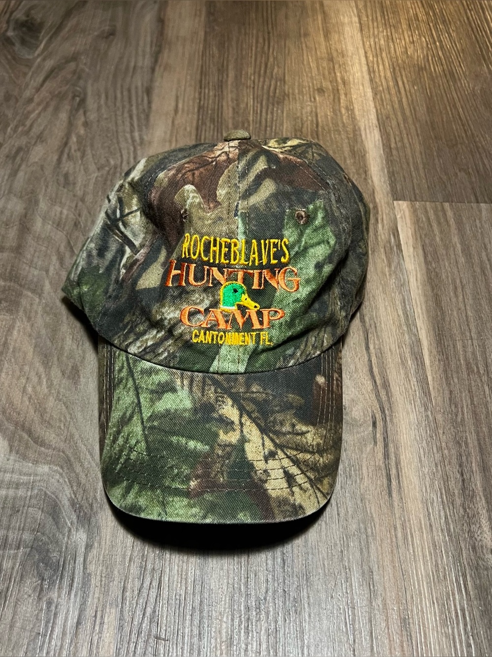 Retro Florida Hunting Camp Camo Camouflage Strapback Hat